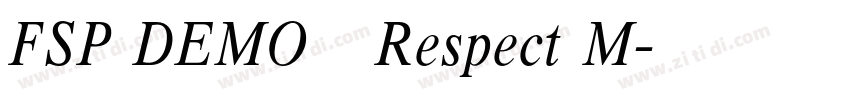 FSP DEMO   Respect M字体转换